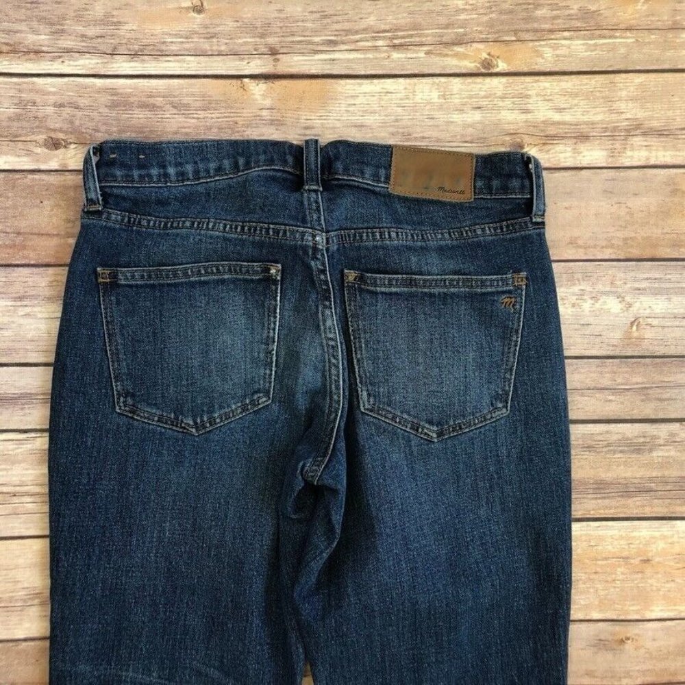 Madewell Slim Boyjean Raw Hem Edition Dark Wash - Picture 3 of 8